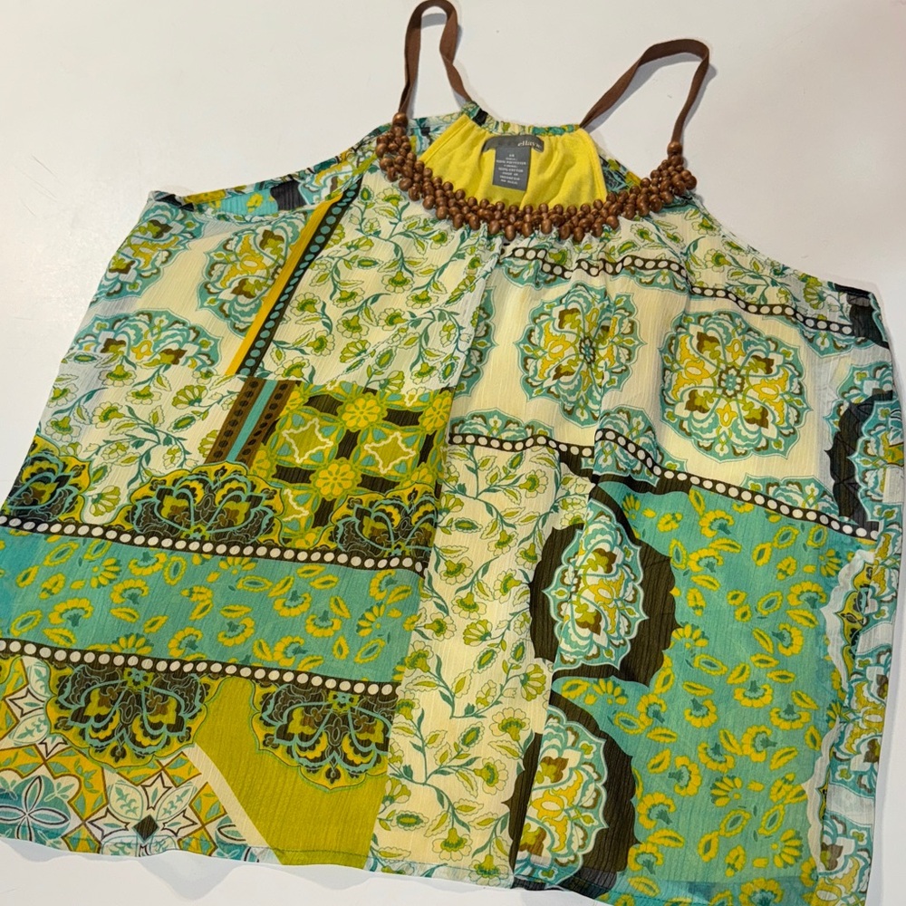 Ellavie Y2K Bohemian Floral Patchwork Camisole‎ Top